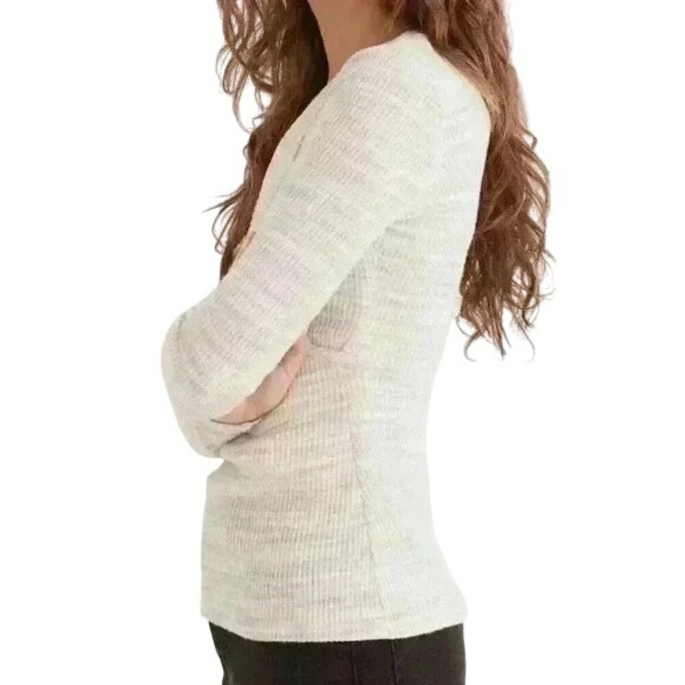 Madewell Space Dye Faux Wrap Long Sleeve Top - Picture 5 of 9